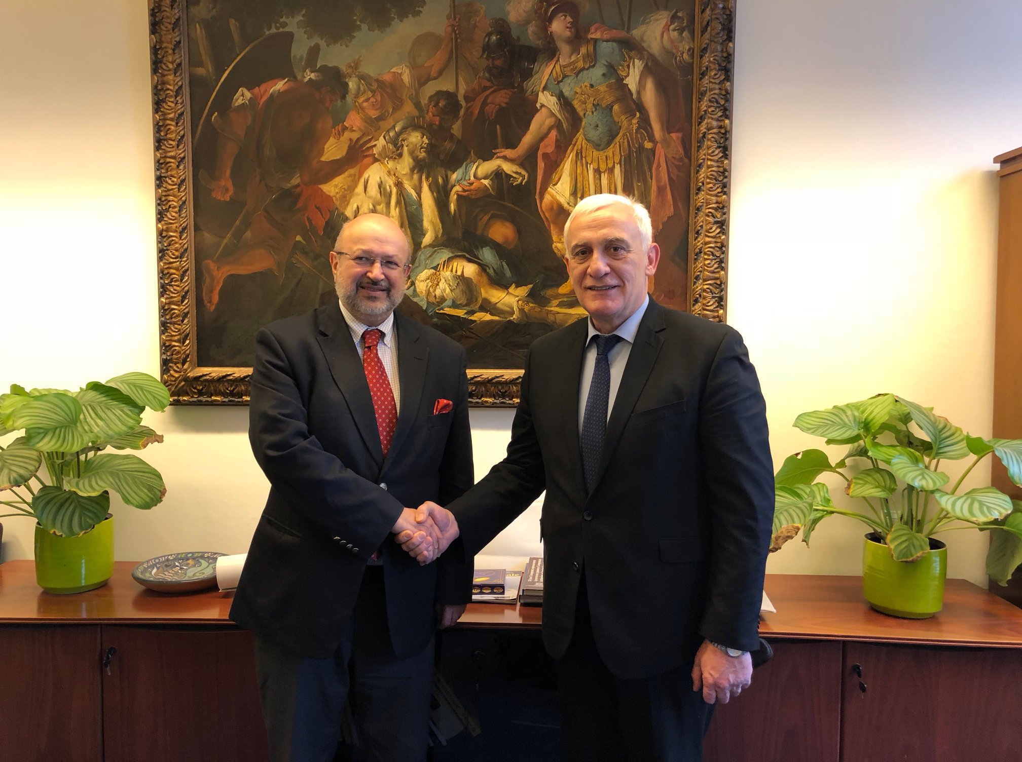 შეხვედრა ეროვნული უმცირესობების საკითხებში ეუთოს უმაღლეს კომისარ ლამბერტო ზანერისთ ... 